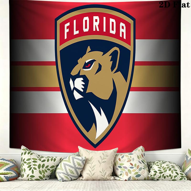 Florida Panthers Wall Tapestry Aesthetic Wall Hanging Printed Fabric Blanket Decorative Tapestries for Bedroom Living Room Home Decor