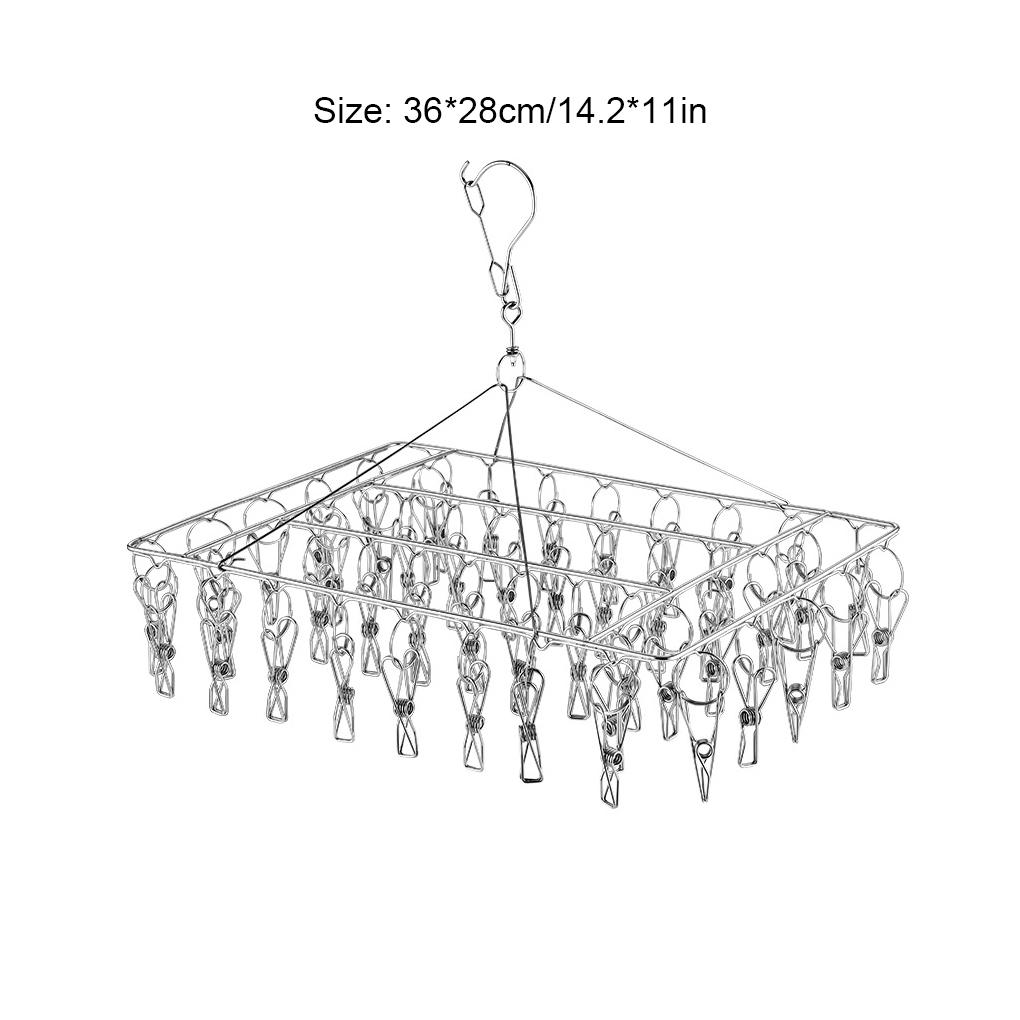 Space-saving Metal Sock Hanger Convenient And Practical Multifunctional Stainless Steel Drying Rack With Hanger