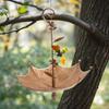 Umbrella Bird Feeder Garden Patio Hanging Metal Crafts