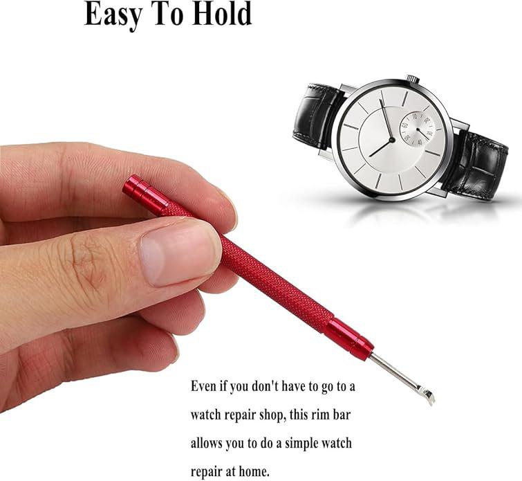Red Plastic Watch Pin Pusher & Second Hand Remover Tool Set