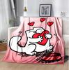 Simon'S Cat Flannel Blanket Soft Warm All-Season Throw, Design for Camping, Car Travel, Hiking Sofa, Bed, Office Perfect Gift for Parties