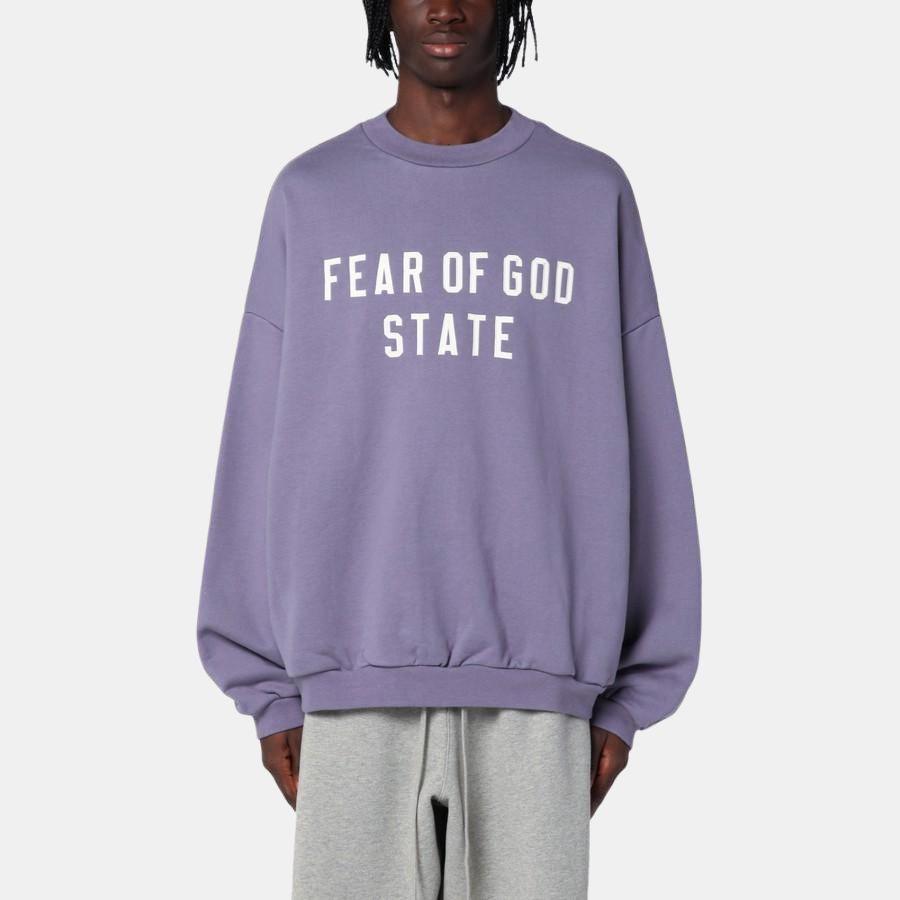 Fear of God Essentials Heavy Fleece Crewneck Lavender Men Tops Purple 192BT246237F