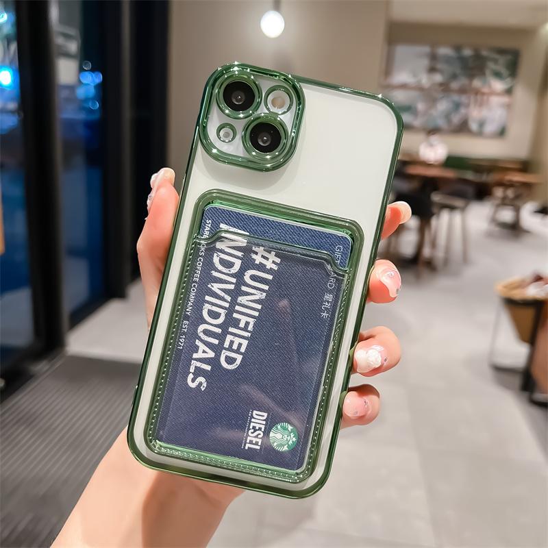 Husă transparentă pentru telefon pentru protecția camerei cu slot pentru carduri pentru Iphone 13 11 12 Pro Max, acoperire cu bara de protecție antișoc, capac din spate pentru Iphone14