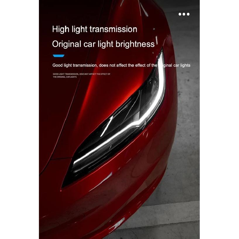 For Tesla Model 3 Highland Headlight Taillight Protective Film for Model 3+ Headlamp TPU Blackened Color Changing Films Full Fit