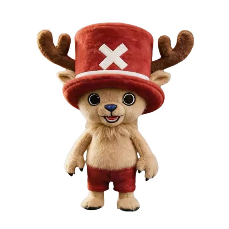 One Piece Chopper Plush Doll Cute Ship Doctor Deer with Pink Hat Anime Peripherals Toy Birthday Christmas Gift