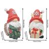 2 Stück/Set Kunstharzhandwerk Kunstharzgnome Elf Cartoon Weihnachtsmann Ornamente Dekoration Geschenke