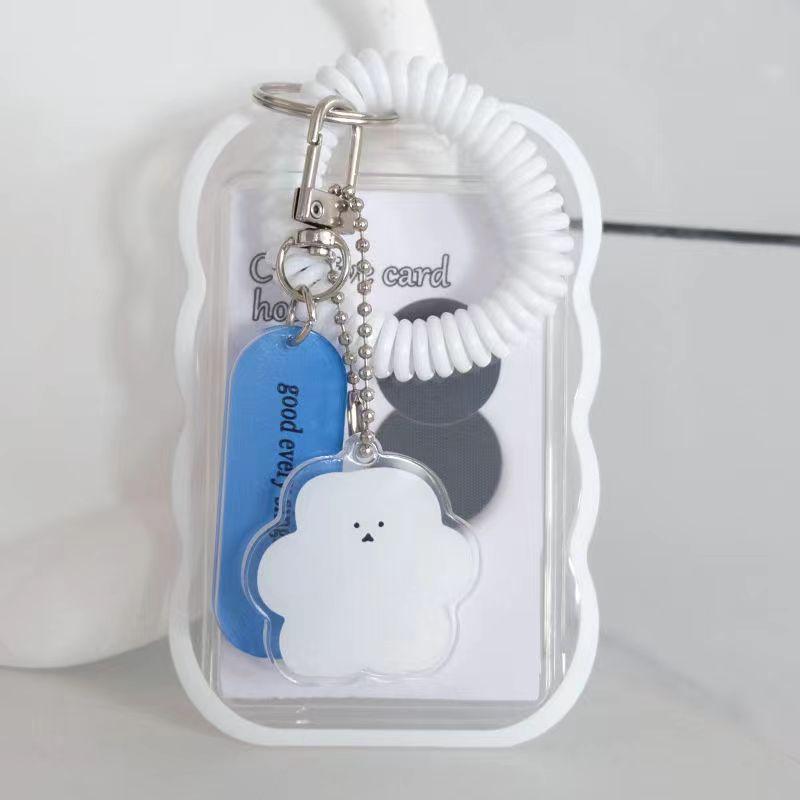 Kpop Idol držák na kartu Kawaii Kreslená kočka Rodinný přítel Organizér obrázků Měkká silikonová sběrnice Držák studentské karty Student