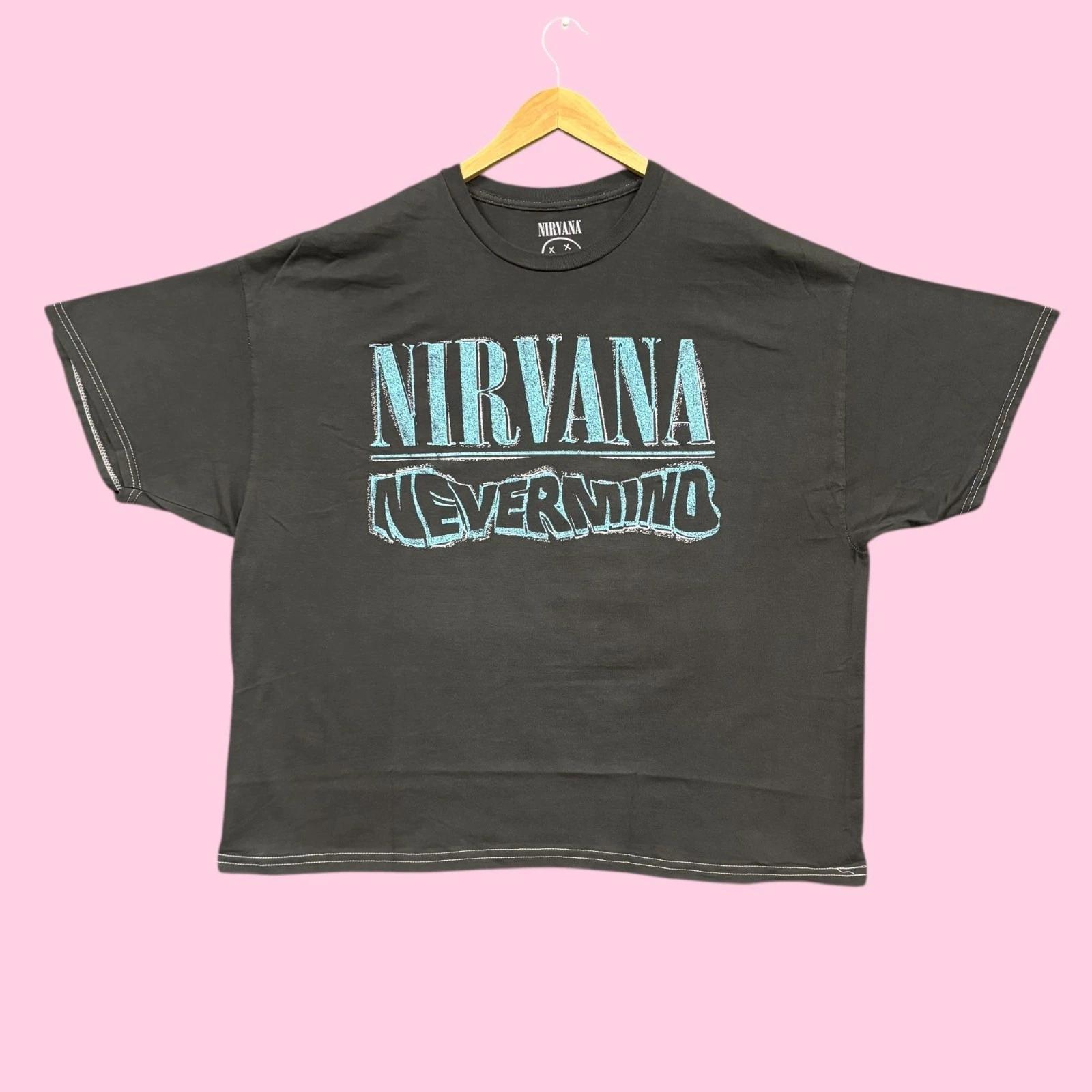 Nirvana Nevermind Cassette Tape Grunge Band Oversized Tee L 3XL