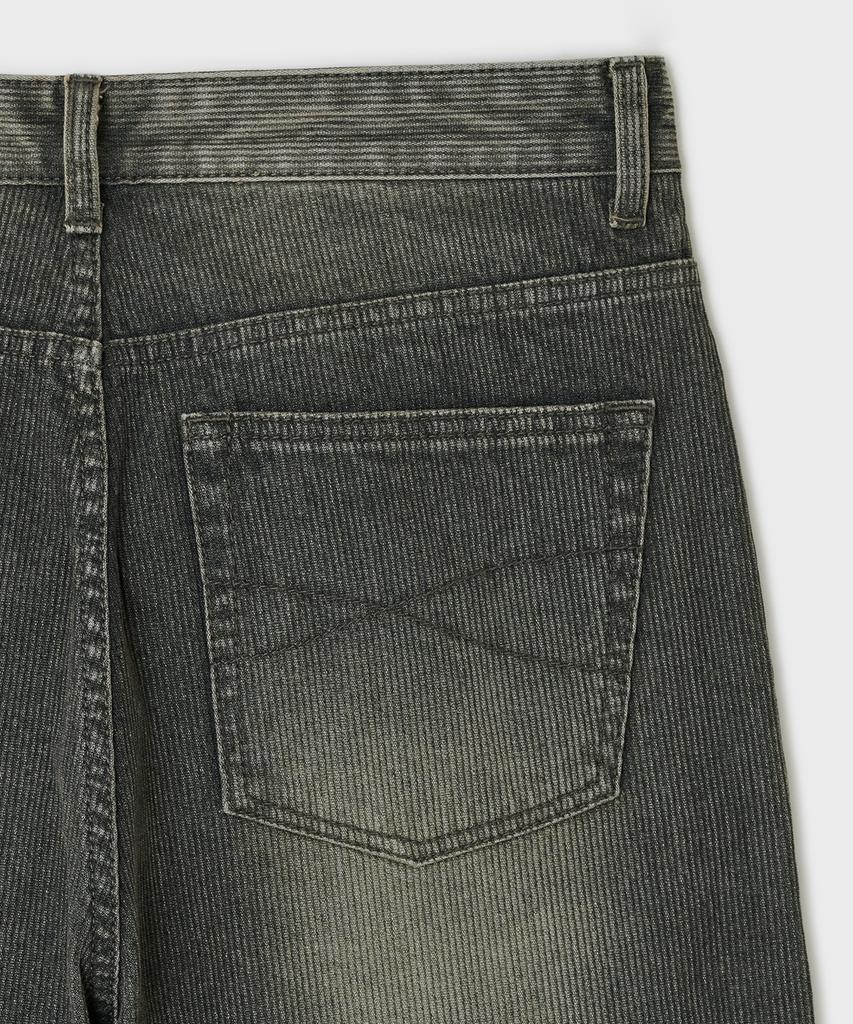 Bellie Mid-Wide Denim Pants - Vintage Whale Khaki