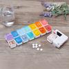 2026 Pill Organizer with Medicine Reminder Alarm Weekly Large Capacity Vitamin Box Organizer AM PM Daily Travel Medication Box