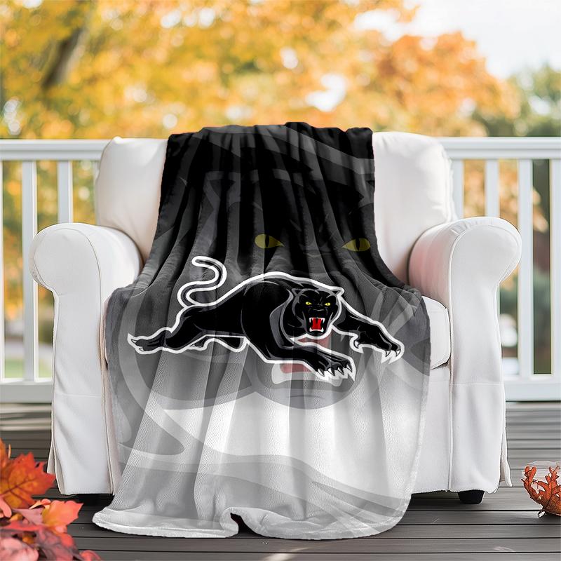 Panthers Flannel Blanket Soft All-Season Throw, Design for Camping, Car Travel, Hiking Sofa, Bed, Office Perfect Gift for Parties