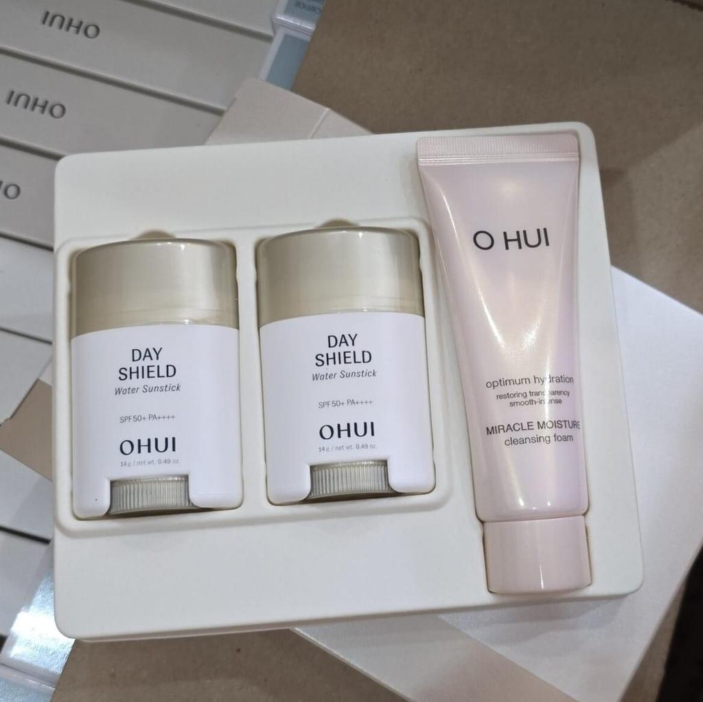 O HUI Day Shield Water Sunstick SPF 50+ PA++++ 14g SET 3 Items / Moisturizing, Korean Cosmetics, Kbeauty