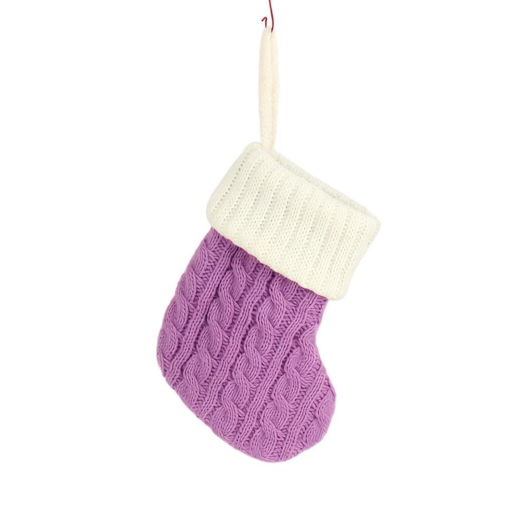 Cable Knit Christmas Stocking Ornaments for Christmas Tree Decorations