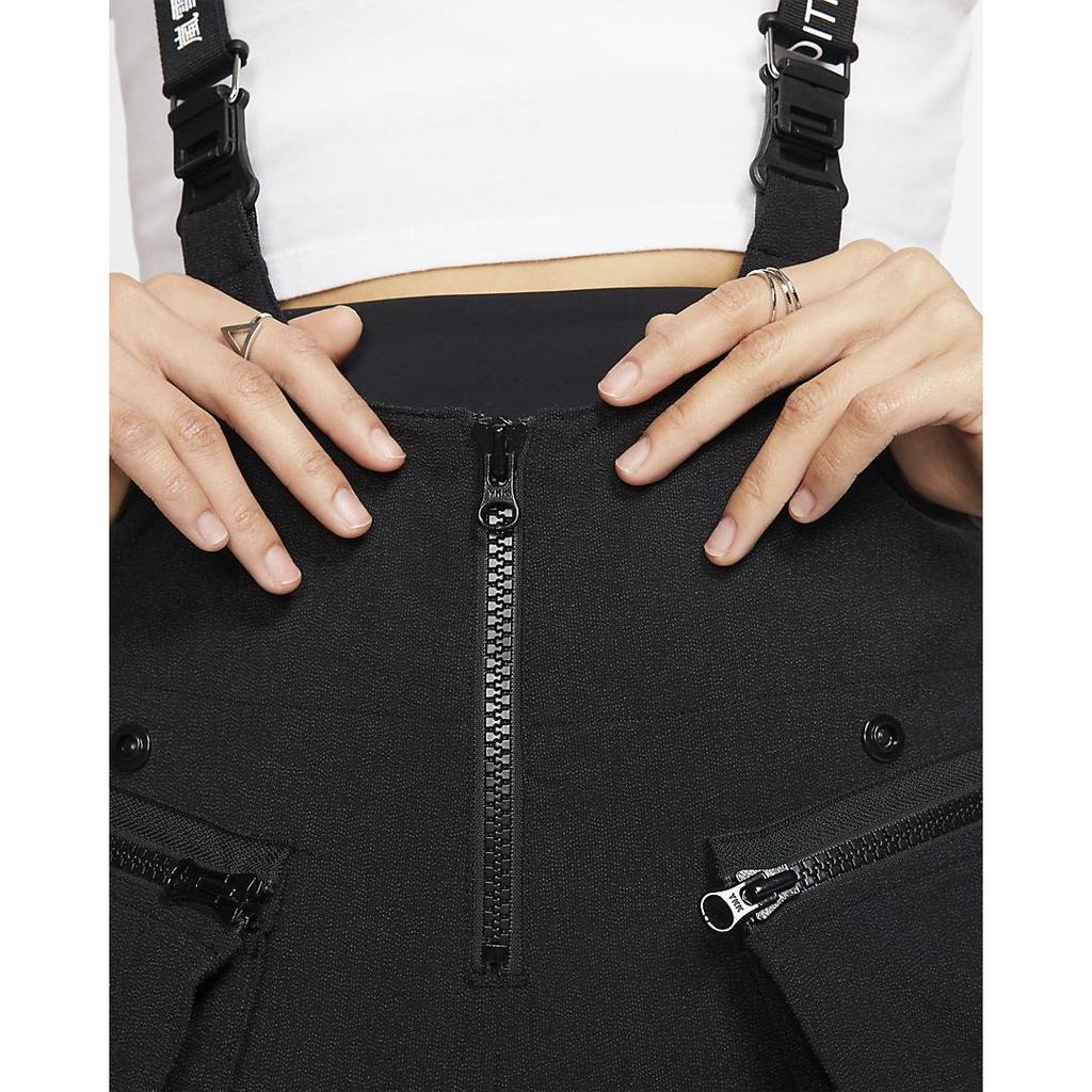 Nike Solid Color Loose Fit Overalls Women Overalls Black AR4540-010