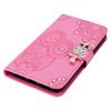 For Samsung Galaxy A35 5G Wallet Case Leather Phone Cover Owl Flower Imprinted