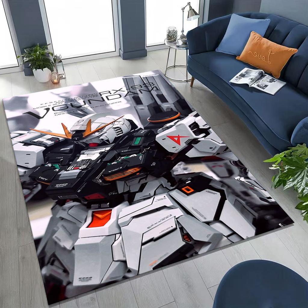 Tappeto Robot Cartoon Gundam Retrò Stile 27 per Camera da Letto Soggiorno Divano Casa Zerbino Decorazione, Tappetino Pavimento Grande Antiscivolo per Bambini Regalo