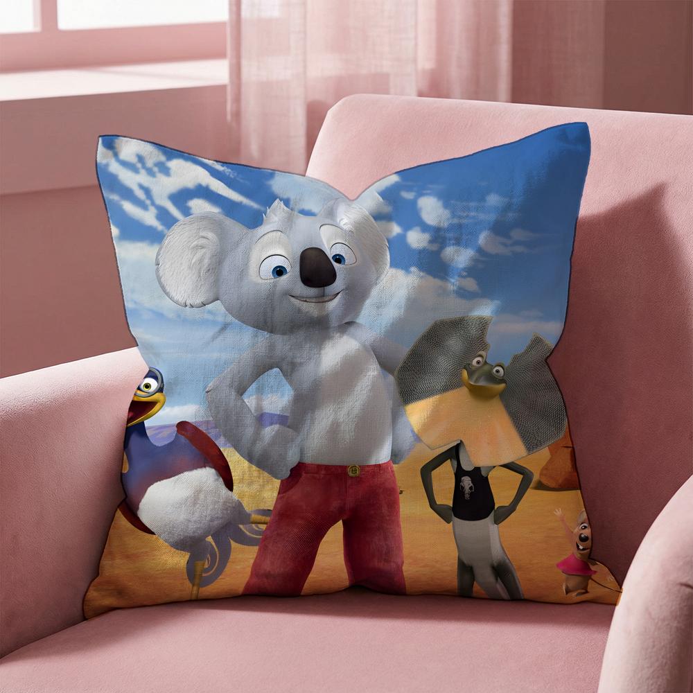 Blinky Bill the Movie Cushion Cover Multi-Scene Pillow Cover for Home & Car - Reversible, Soft & Durable for Daily Use