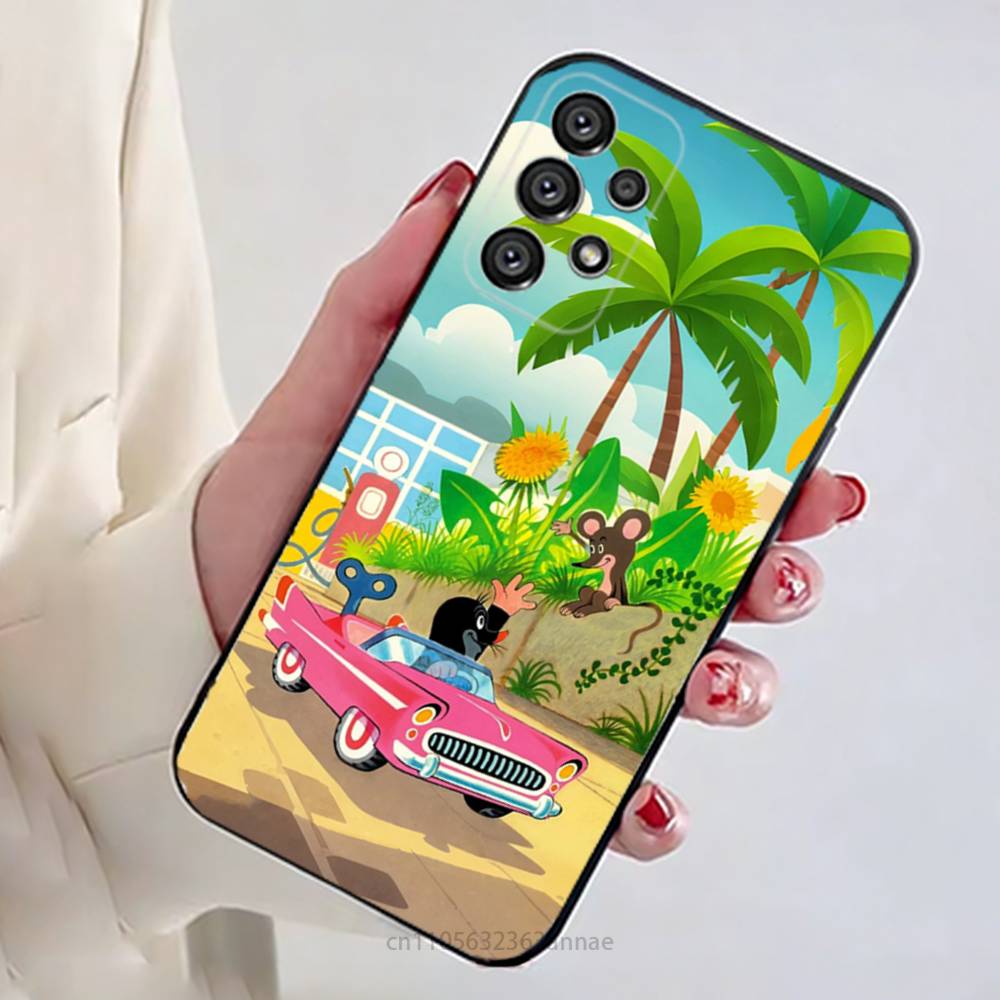 Cartoon L-Little Mole Phone Case for Samsung Galaxy A73,23,53,33,14,24,13,72,22,52,32,54,A34 Soft Cover