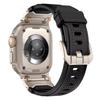Rubber Sports Band for Apple Watch Ultra 3/2 49mm Titanium Color Sports Bracelet for iWatch Series 11 10 46mm 9 8 7 6 se 44 45mm
