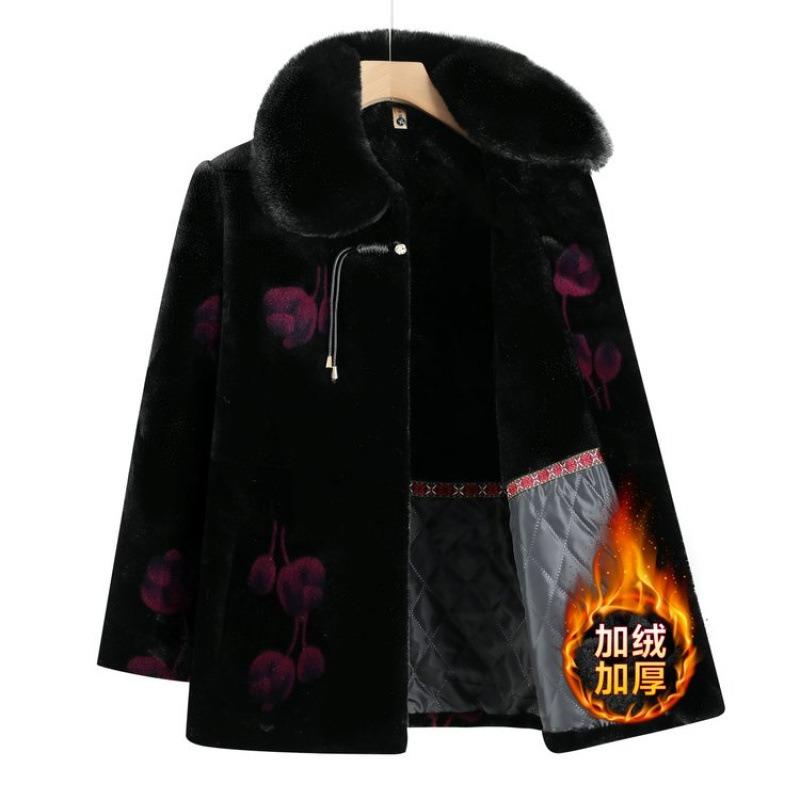 Winter Imitation Fur Cotton-padded Jacket, Velvet Warm Clothes, Mink Coat Thick