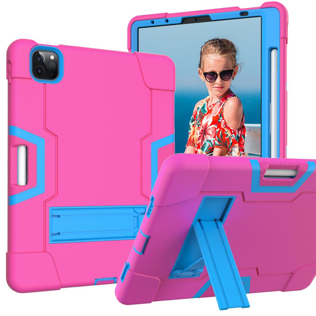 Defender Case for iPad Pro 11 Inch 2018 /2020 /2021 Heavy Duty Shockproof Rugged Armor Tablet Cover + Pencil Holder Kickstand