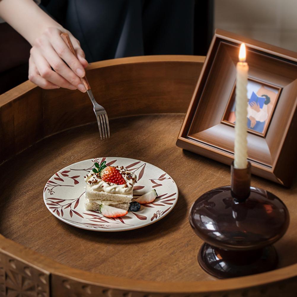 7-inch Vintage Style Salad Plate Ceremonial Ceramic Dishes Home Restaurant Dessert Plate Kitchen Plate Home Decoration Gift