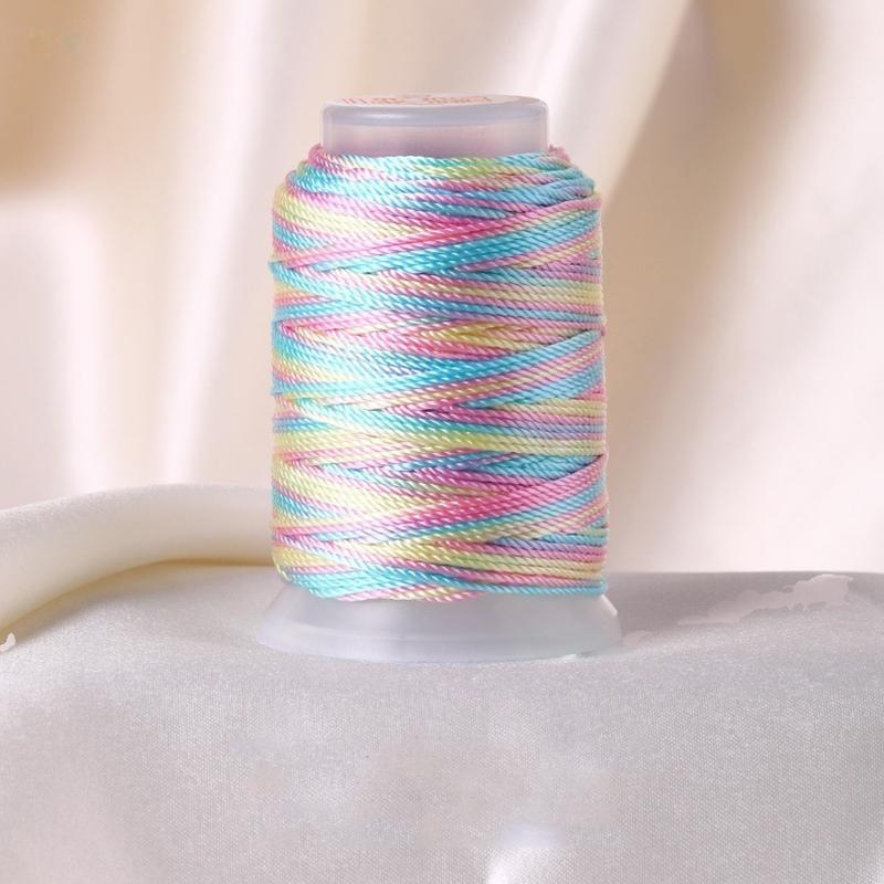 1 Rolle Handkordel 18 Stränge Handgefertigtes Seil Weben Gewebtes Seil Armband Farbverlauf Mehrfarbiges Garn Polyamidfaser Farbiges Garn