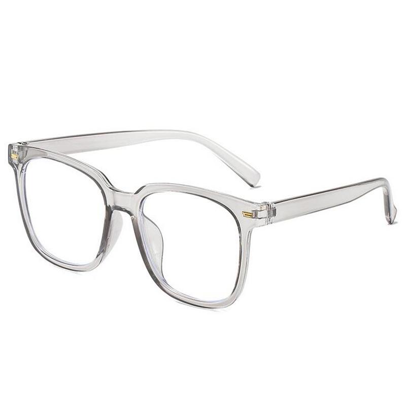 Blue Light Blocking Women Oversized Nearsighted Spectacles Fashion Student Sqaure Myopes Lunettes Diopter  0 -0.5 -1.0 To -6.0