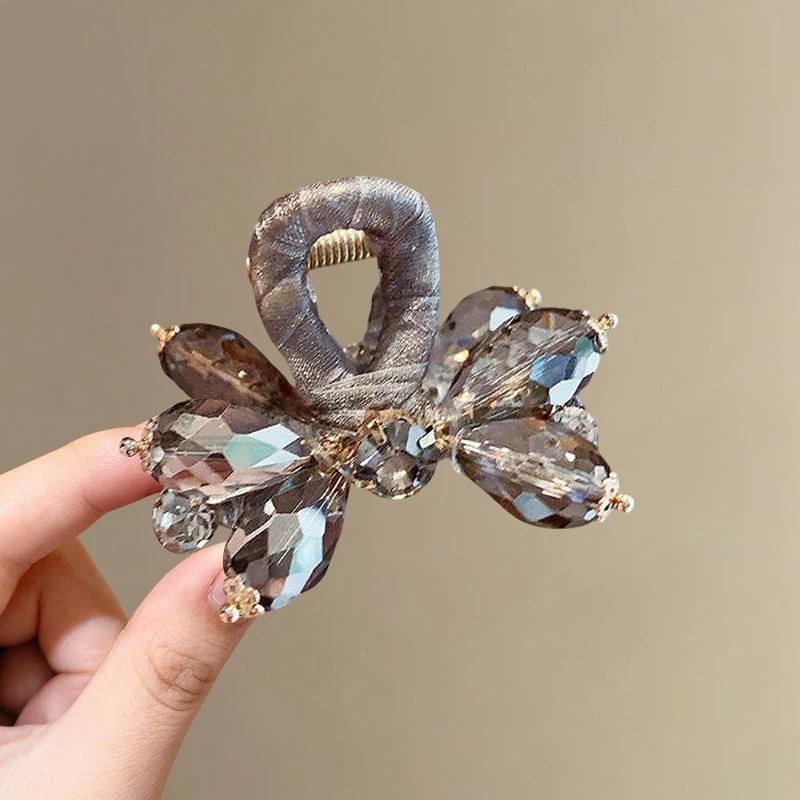 Crystal Half-Up Hair Clip Exquisite Rhinestone Side Hair Clip Shark Clip For Women