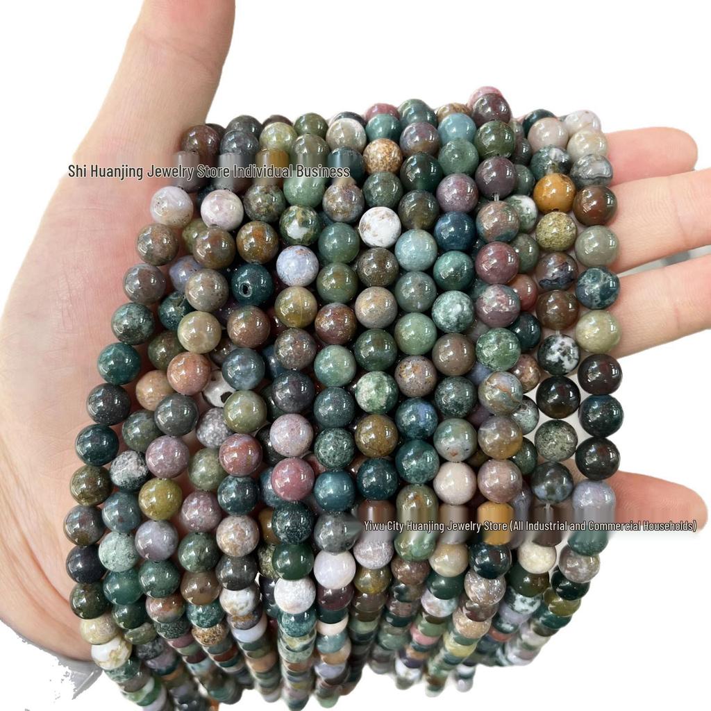 High-Quality Natural Indian Red Stone Round Beads for DIY Jewelry: Bracelets, Necklaces, Earrings