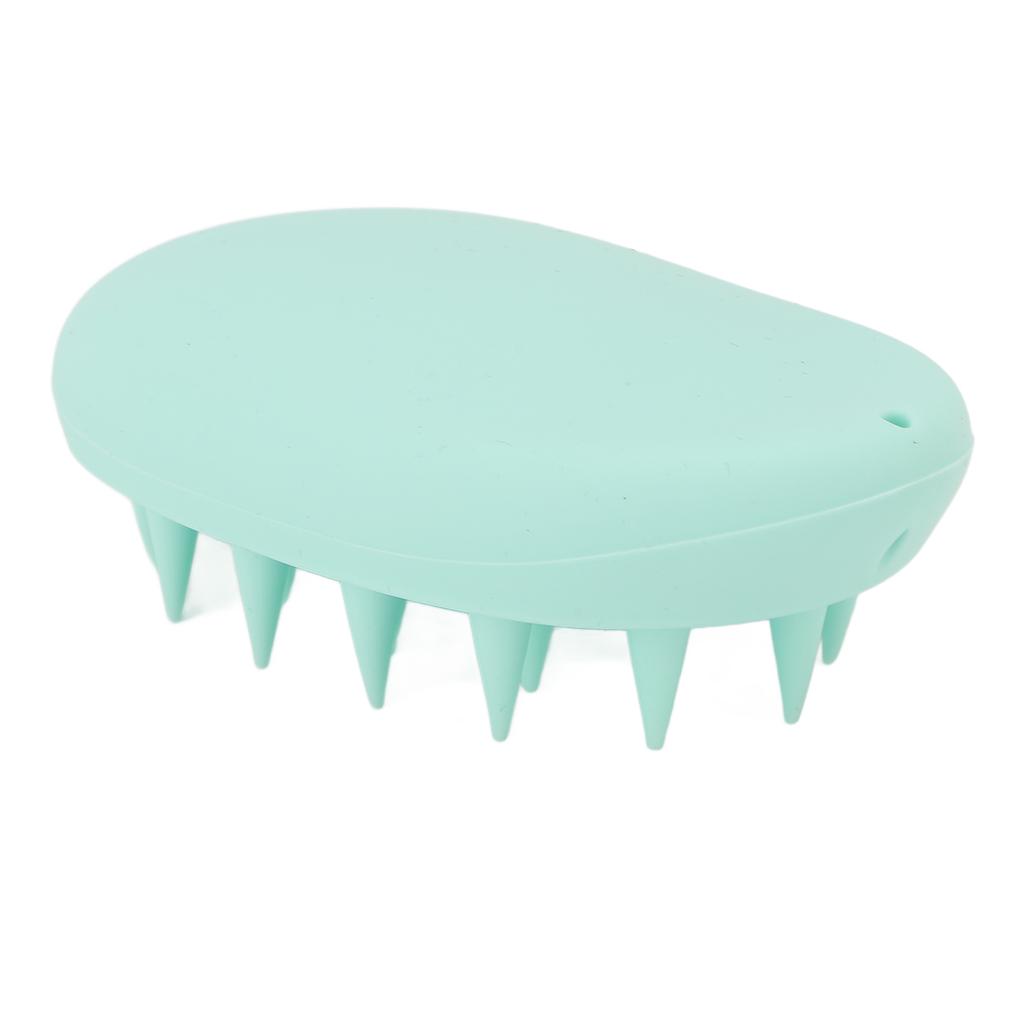 3pcs Oval Shape Hair Brush Silicone Elastic Wide Teeth Shampoo Brush for Hair Washing Cleaning