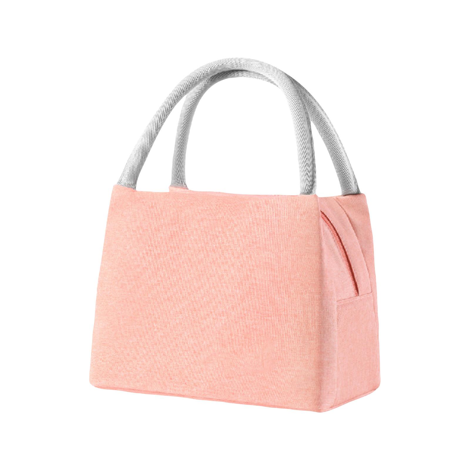 

Сумка для ланча для женщин и мужчин, износостойкая и герметичная, изолированный ланч-бокс большой вместимости, многофункциональная сумка-холодильник для офисов, пикника One Size розовый