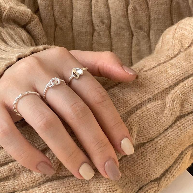 Trendy Heart Shaped Adjustable Copper Ring Stylish Minimalist Design For Women