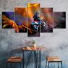 Motokros Dirt Bike Závodní Sportovní Jízda Plátno 5 Dílů Pětipanelový Tisk Moderní Nástěnné Umění Plakát Obrázek Domácí Dekorace Dárek Pro Něj Pro Ni