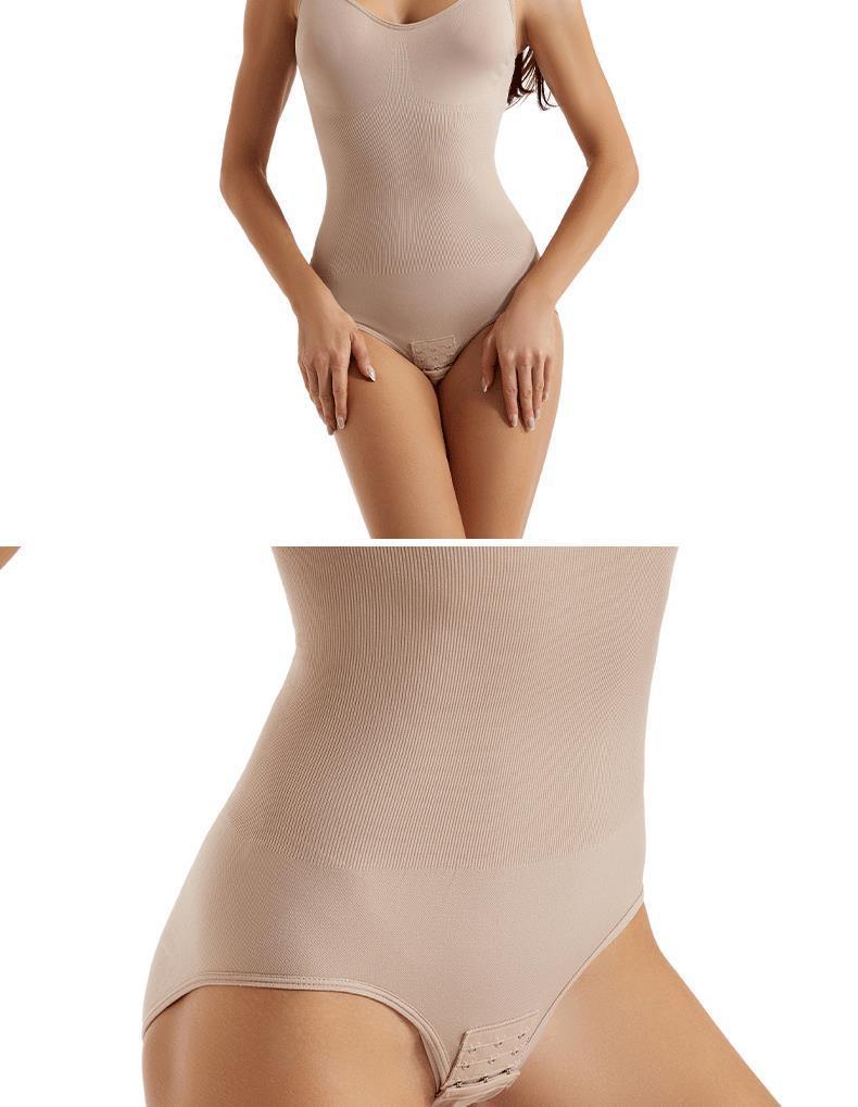 Women's Seamless Shaping Bodysuit: Open Crotch, Abdomen Control, Hip-Lifting, and Shaping Sling.