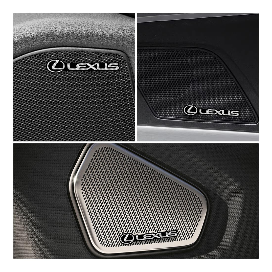 

TEUCRO Car Sticker Car Horn Logo Sticker Car Speaker Sticker Car Metal Decoration Logo lexus