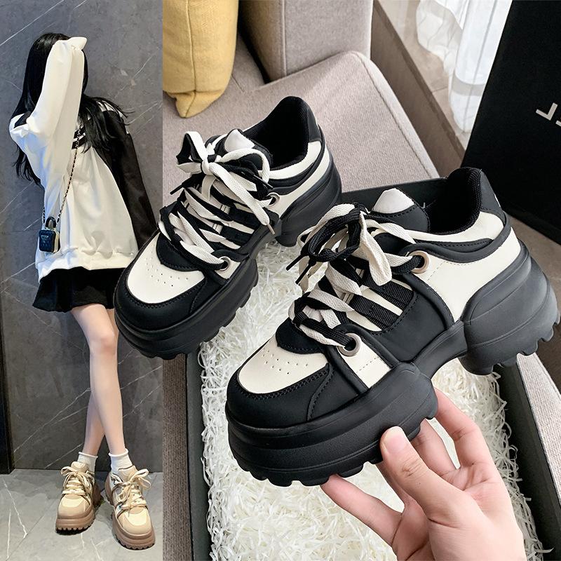 Sales Big Head Ugly Cute Thick Soled Bread Female Female Niche Design Cake Thick Soled All Casual Shoes