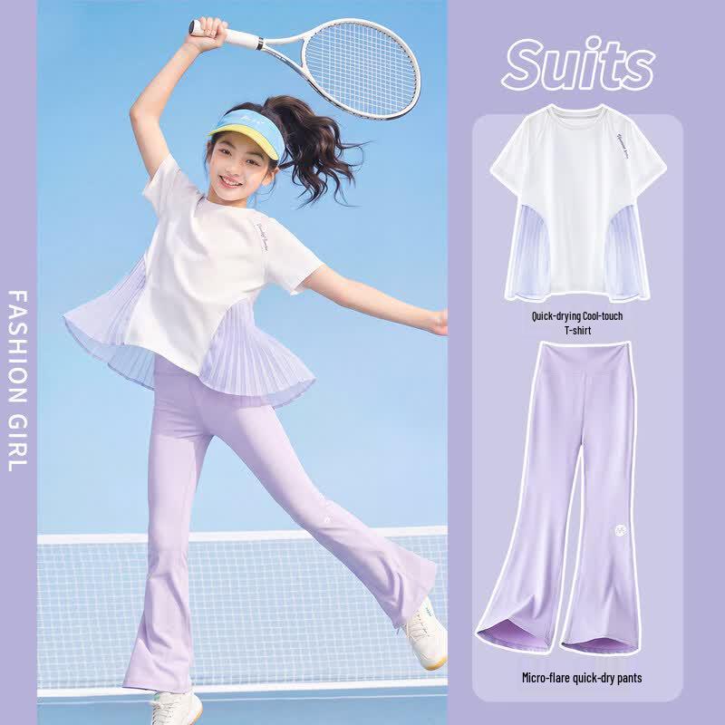 Moonkids Girls 2026 Summer Sun-Protective Quick-Dry Sport Set 130cm