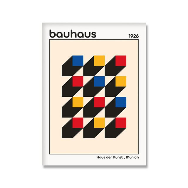 Bauhaus Exhibition Unique Geometric Posters Minimalist Art Canvas Prints Abstract Paintings Living Room Murals Home Decoration