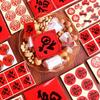 New Year Floral Fu Stickers for Spring Festival - Milk Tea, Fruit, Baking, Takeaway Sealing & Decor