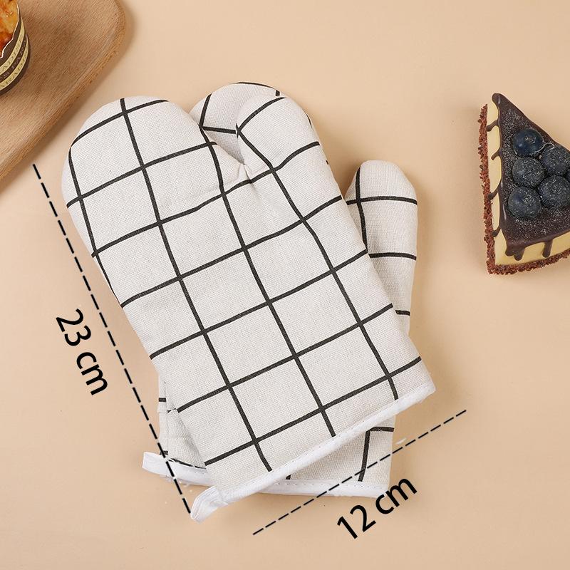 Matlagningsbakhandskar Ugnsvantar Mikrovågshandskar Högtemperatur Värmebeständiga Linnehandskar Hem Kök Verktyg Bakformar
