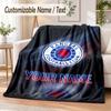 Custom Text Flannel Blanket Rangers FC Print Warm Cozy Blanket Home Sofa Bedding