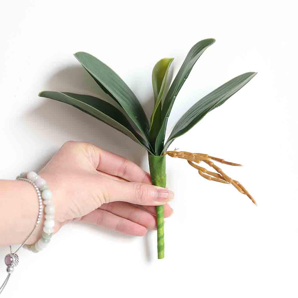 Künstliche Orchidee Phalaenopsis Blätter Topfpflanze Dekor 1 Stück
