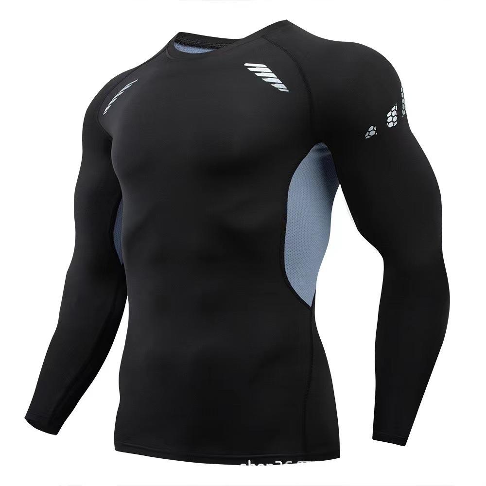 Herren Fleece Thermounterwäsche Set Sport Outdoor Skifahren Basisschicht Fitness Schnelltrocknend Rundhals Lange Unterhosen