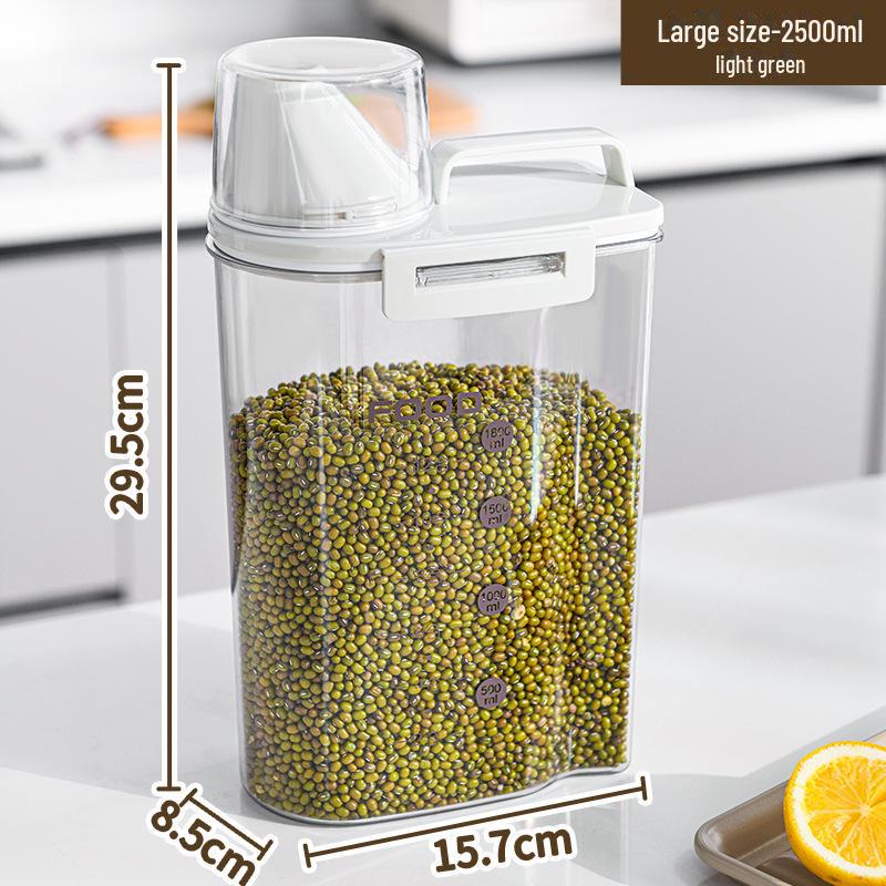 New Sealed PET Food-Grade Plastic Kitchen Storage Jar: Insect & Moisture-Proof, Portable, Transparent.