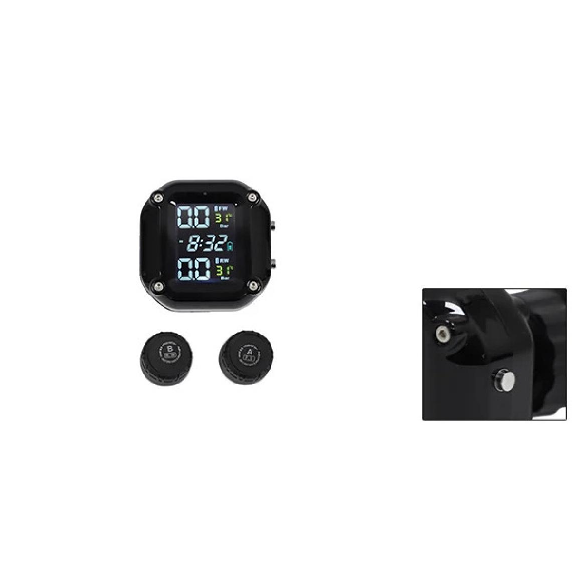 Motoforti Motorcycle Tire Pressure Monitoring System Kit 433/315MHz Tire Pressure Sensor Kit 1 Set