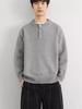 2025 Men's High-Quality Solid Color Retro Henley Knitwear for Autumn/Winter