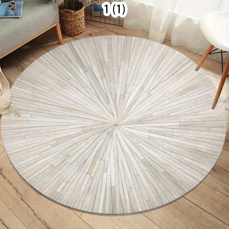 Simple Carpets Sofa Non-slip Round Rugs Chair Easy-to-clean Desks Floor Mat Home Decor Kid Play Rug Living Room Bedroom Carpet