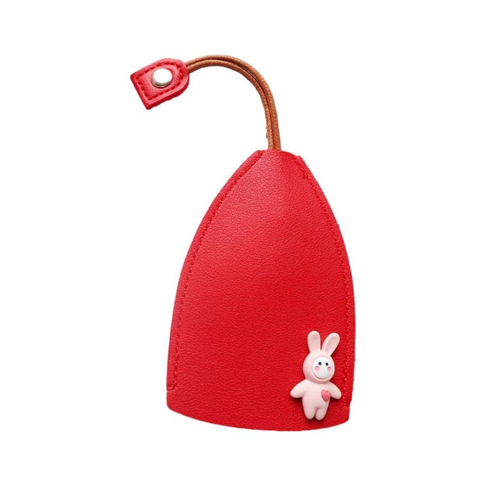 

Slip New Design Black Color Large Capacity PU Leather Pull Out Car Key Case Pull Out Key Sleeve Red Rabbit
