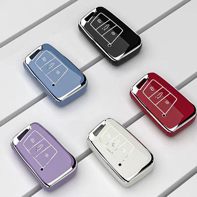 New Soft TPU Car Remote Key Case Cover Protector Shell for VW Volkswagen Magotan Passat B8 Skoda Superb Kodiaq A7 Tiguan MK2 CC